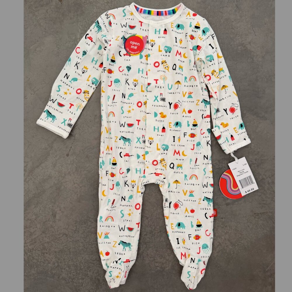 Magnetic Me Footie - ABC Love - 3-6m - NWT